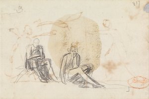 Estudio de dos figuras sentadas de George Romney